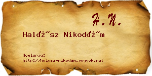 Halász Nikodém névjegykártya